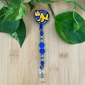 ✨ Disney-Inspired Bling & Silicone Beaded Retractable ID Badge Holder 🏰